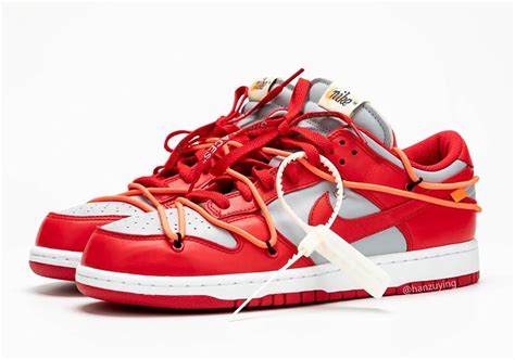 off white university red dunks